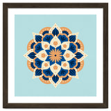 Mandala flower - orange and blue thumbnail