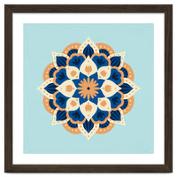 Mandala flower - orange and blue