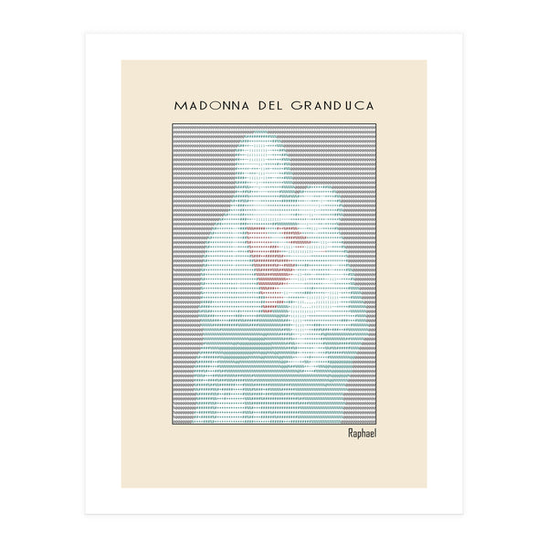 Madonna del Granduca (1505) – Raphael (ascii art)  (Print Only)