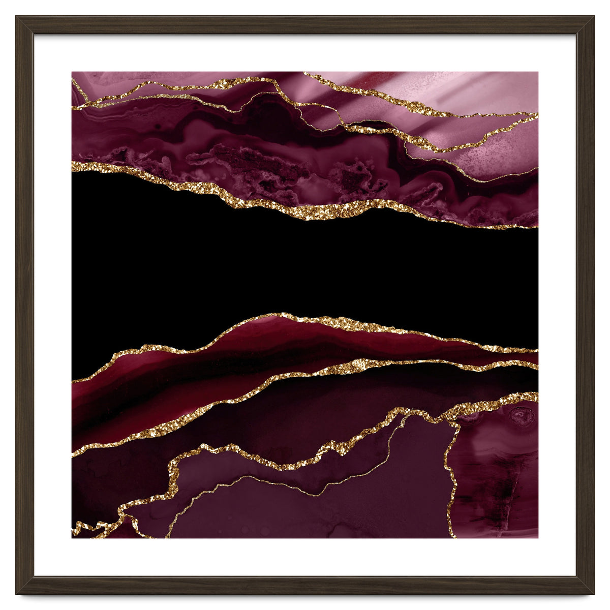 Burgundy & Gold Agate Texture 11