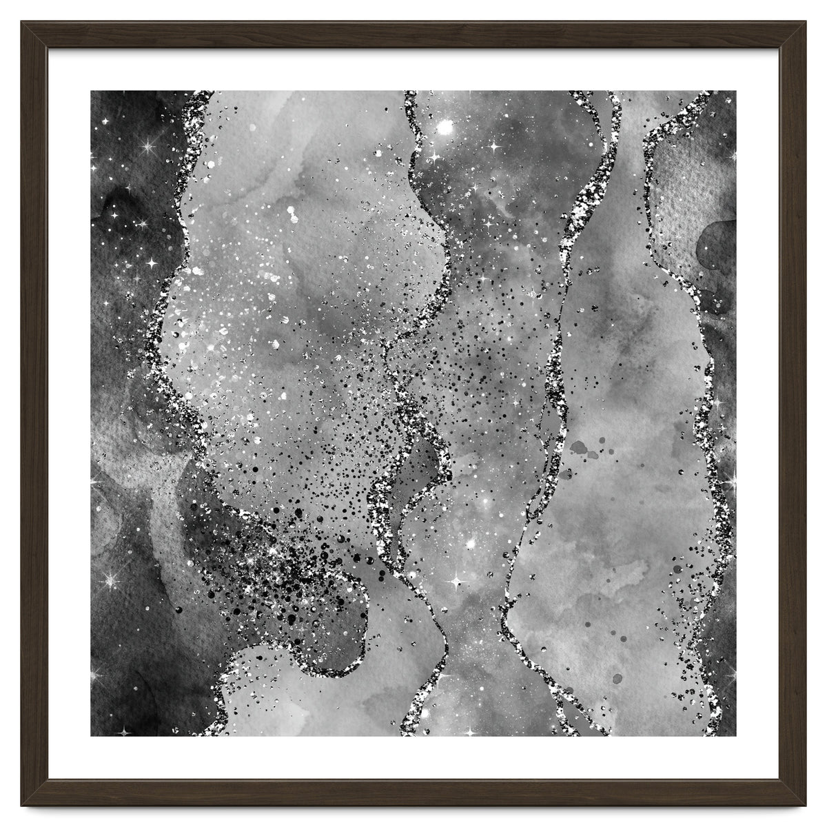 Black Glitter Agate Texture 02