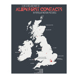 UK & Ireland Map of Alien First Contacts in Movies (Print Only) thumbnail