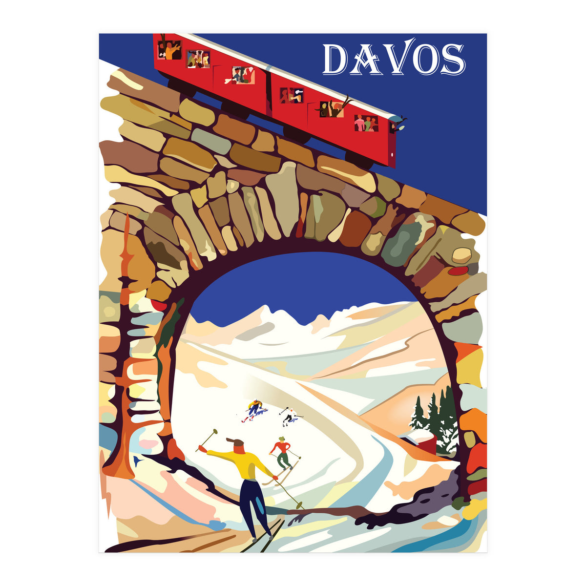 Davos Funicular on the Bridge (Print Only)