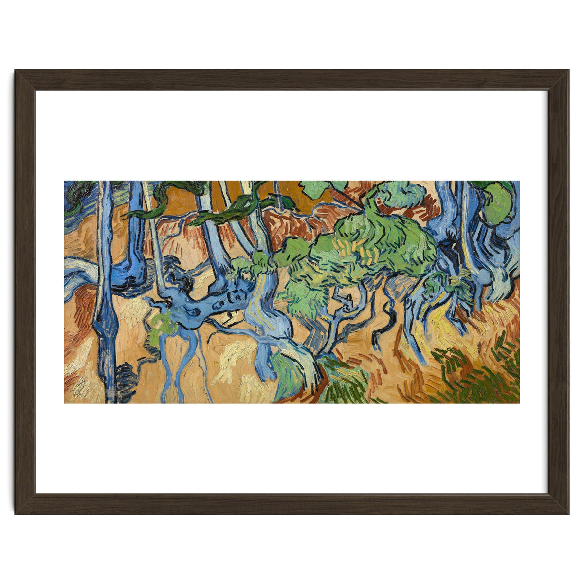 Tree Roots. Date: July 1890, Auvers-sur-Oise. Dimensions: 50.3 cm x 100.1 cm, 69.8 cm x 119.7 cm.