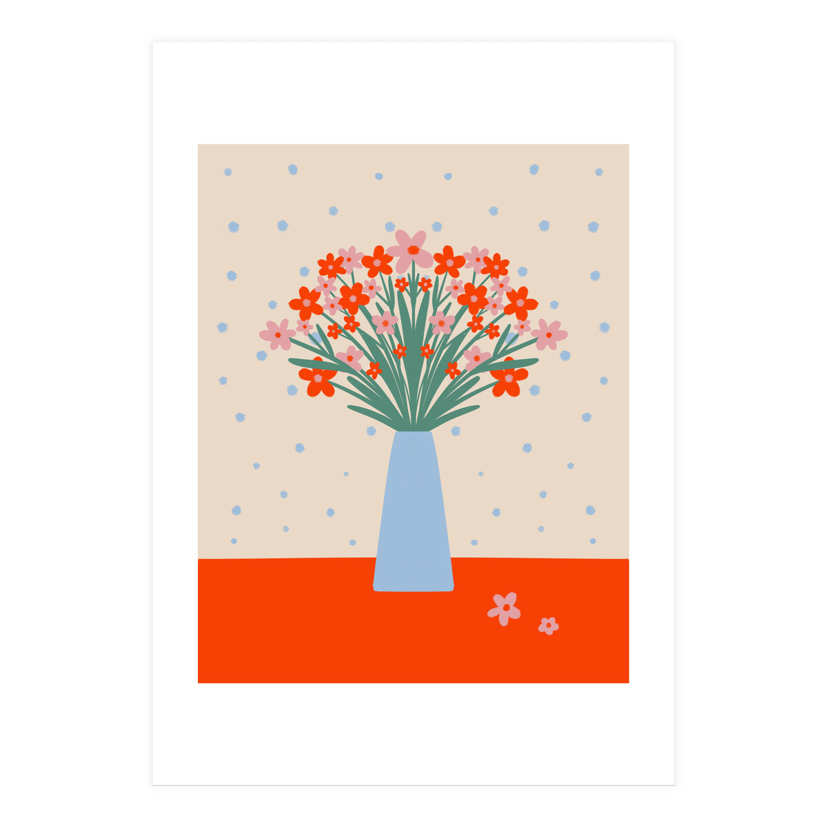 Cute Floral Vase (Print Only)