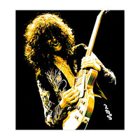 Jimmy Page American Rock Band Guitarist Legend in Pop Art (Print Only)