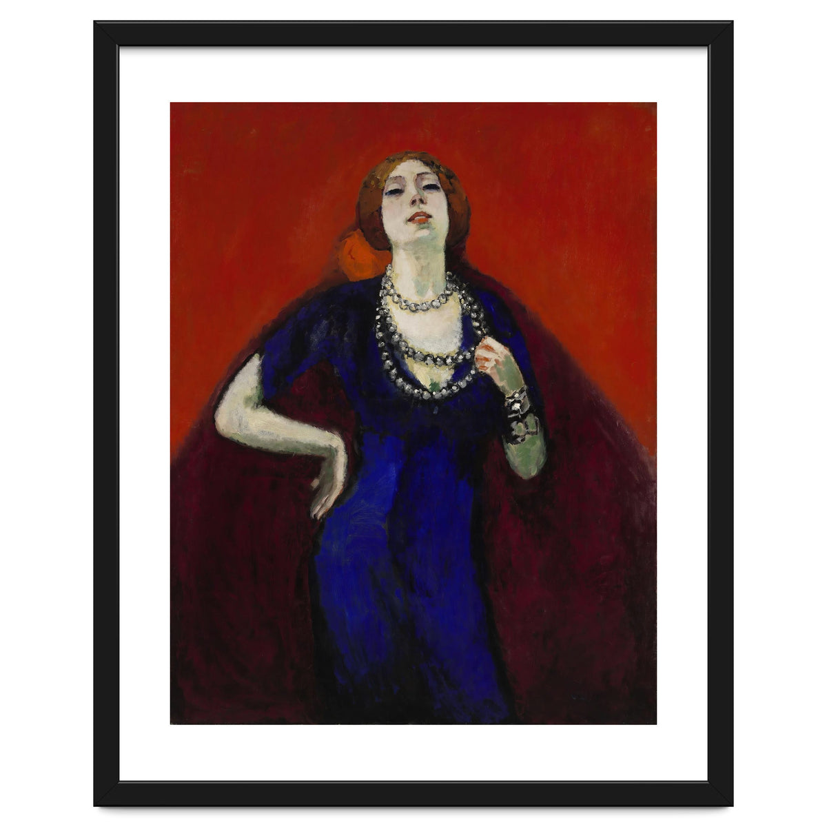 The Blue Dress. Date: 1911. Dimensions: 146.2 cm x 114.4 cm, 161.0 cm x 129.4 cm.