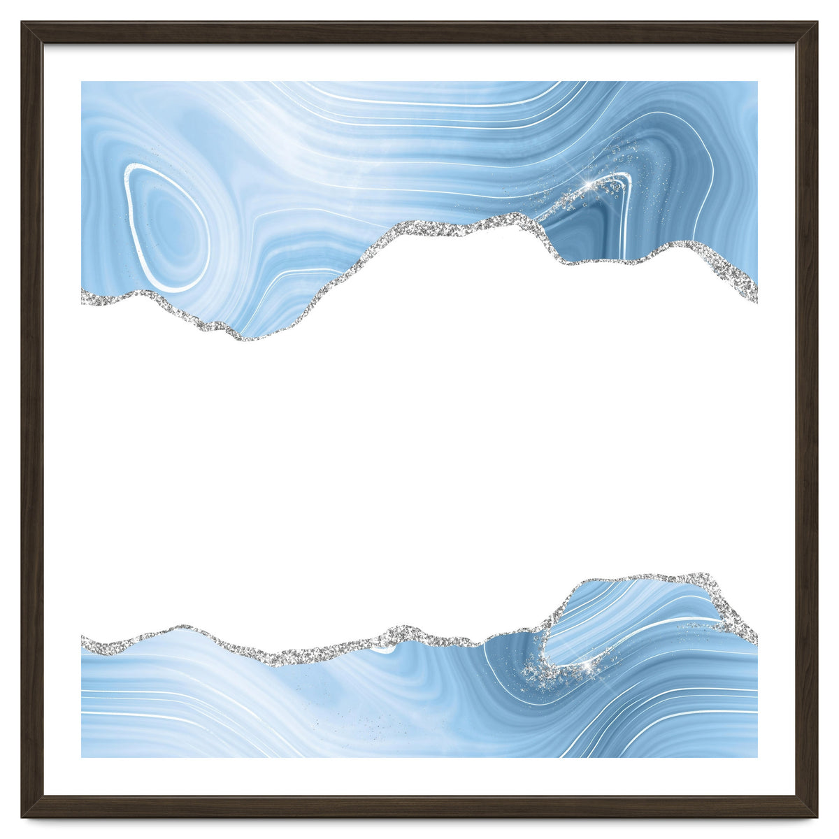 Blue & Silver Agate Glitter Texture 08