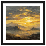 Vibrant Golden Hour Horizon Over Distant Mountain Ridges thumbnail