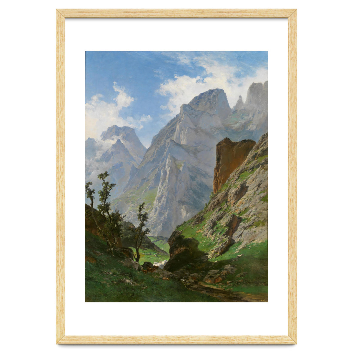Carlos de Haes / 'Mancorbo Canal in Picos de Europa', 1876, Spanish School.
