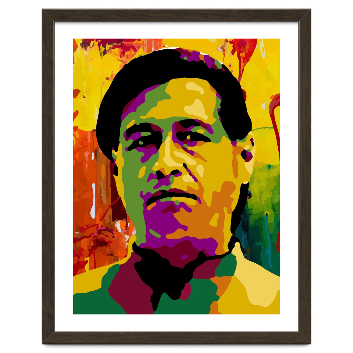 Cesar Chavez Colorful Abstract Art