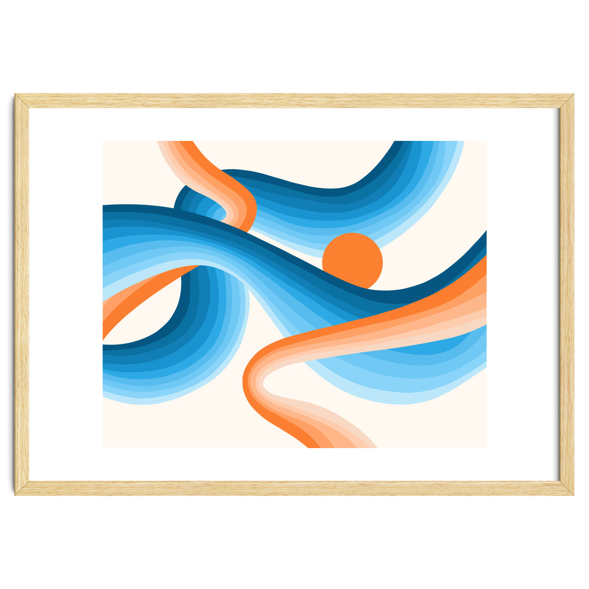 Rise, Abstract Retro Sunrise, Modern Bohemian Space, Concept Graphic Sky, Eclectic Nature