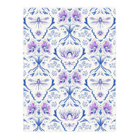 Bohemian Garden Blue Pattern (Print Only)