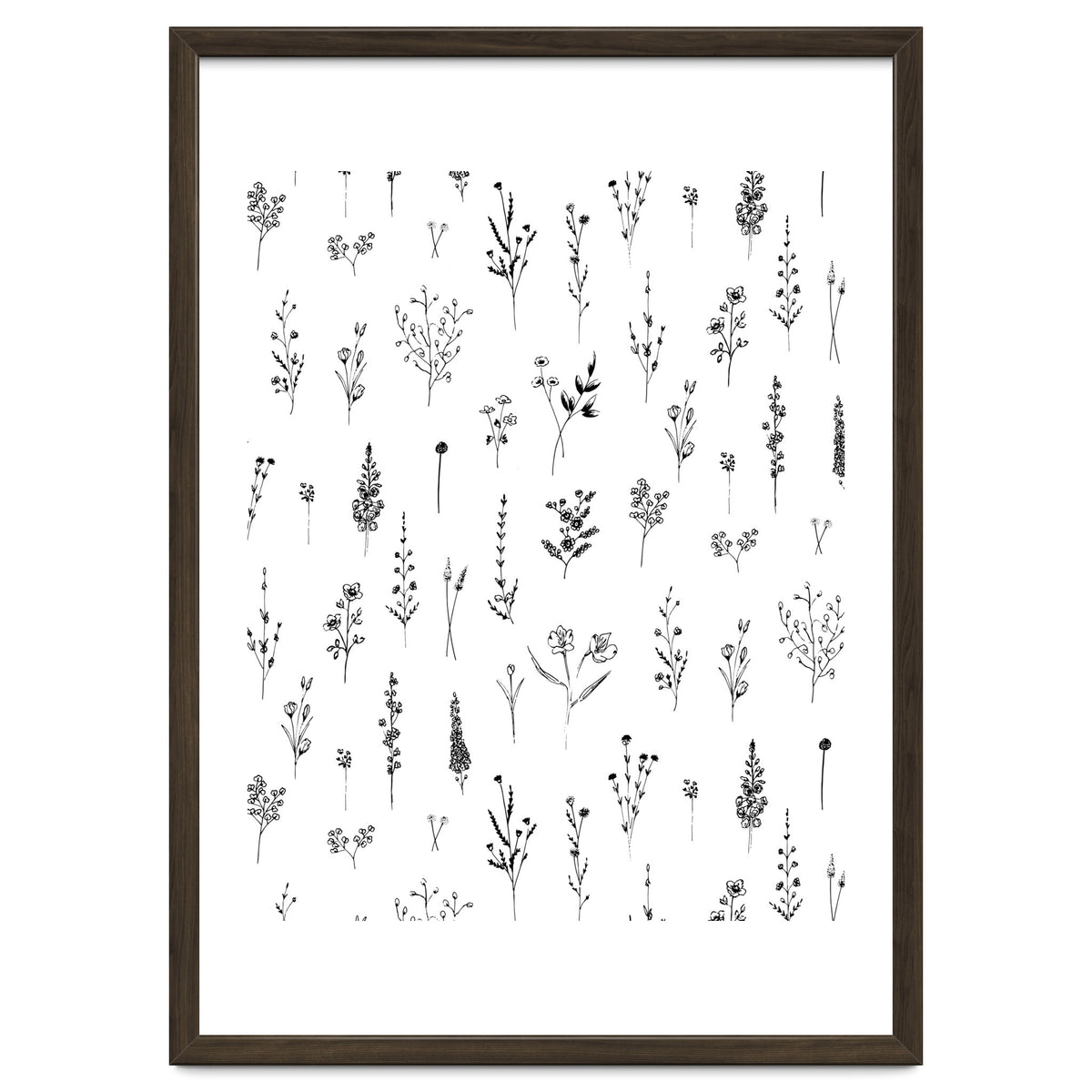 Wildflowers Minimalist Pattern