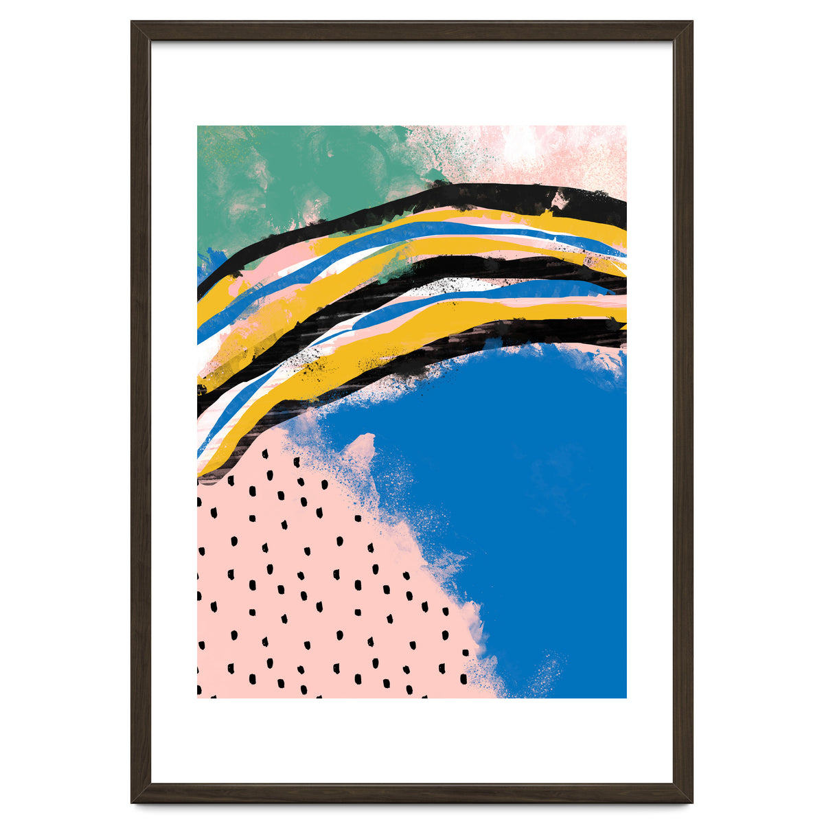 Abstract Pink Blue Dreamy Painting