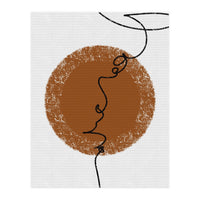 Abstract Brown and Black Lines (Print Only)