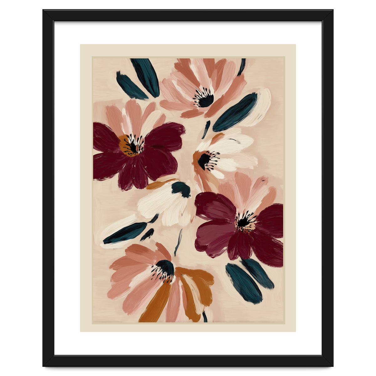 Blush And Wine Blossoms I