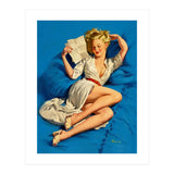 Pinup Sexy Girl Reading A Love Letter (Print Only) thumbnail