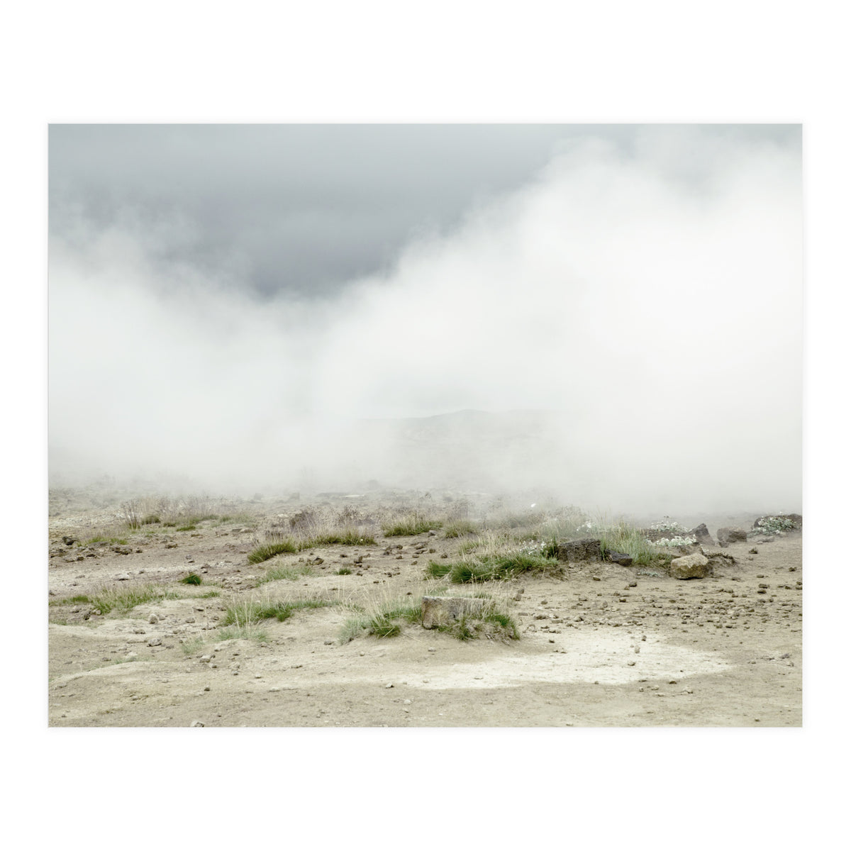 Landscape covered by hot spring steam - Iceland (Print Only)