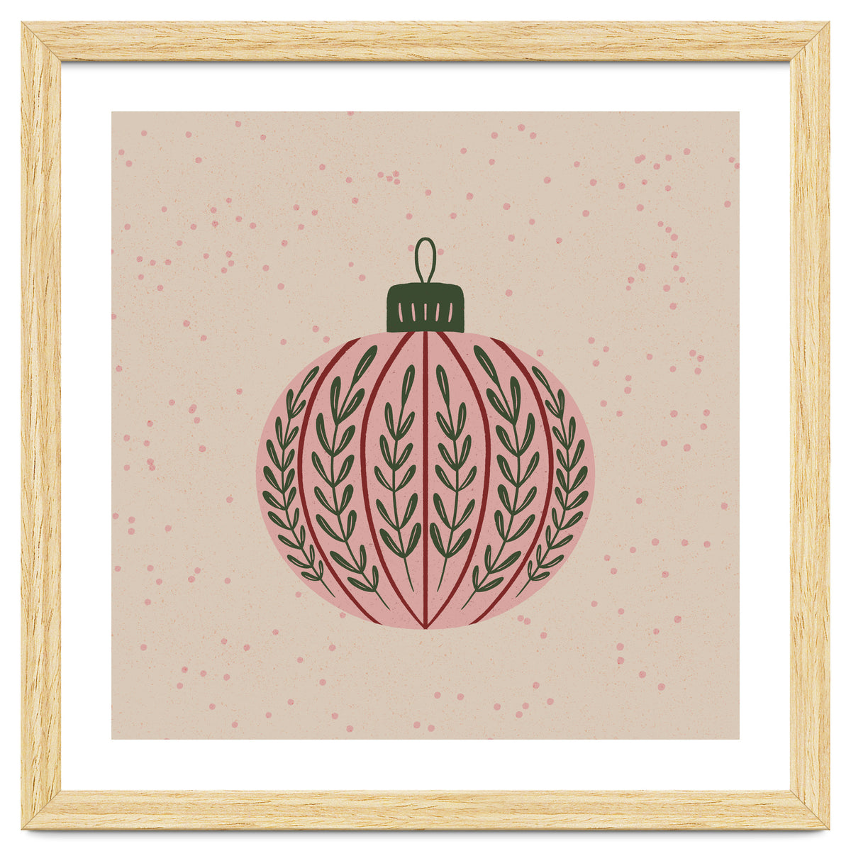 Christmas globe with branches