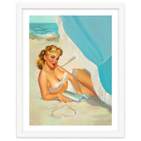 Pinup Sexy Blonde On The Beach thumbnail
