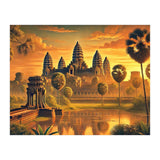 Vintage Cambodia, Angkor Wat Sunrise Poster (Print Only) thumbnail