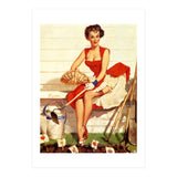 Sexy Lady With Her Little Garden (Print Only) thumbnail