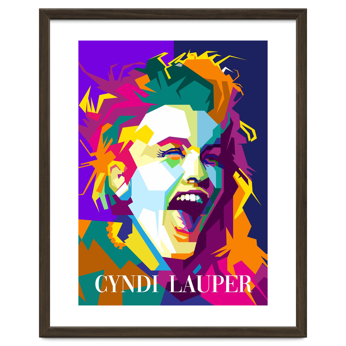 Cindy Lauper 80s Retro Singer Art WPAP