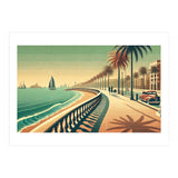 Vintage Coastal Promenade Poster (Print Only) thumbnail