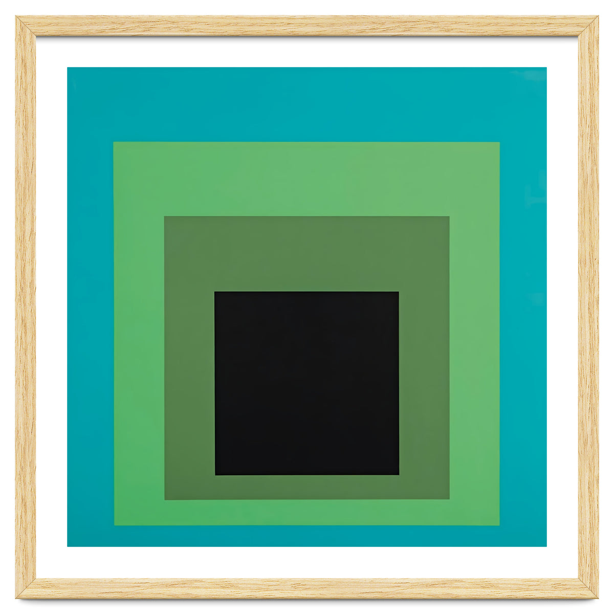 JOSEF ALBERS - HOMAGE TO THE SQUARE GREEN BLACK