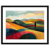 Abstract Tuscan Hills Landscape Painting thumbnail