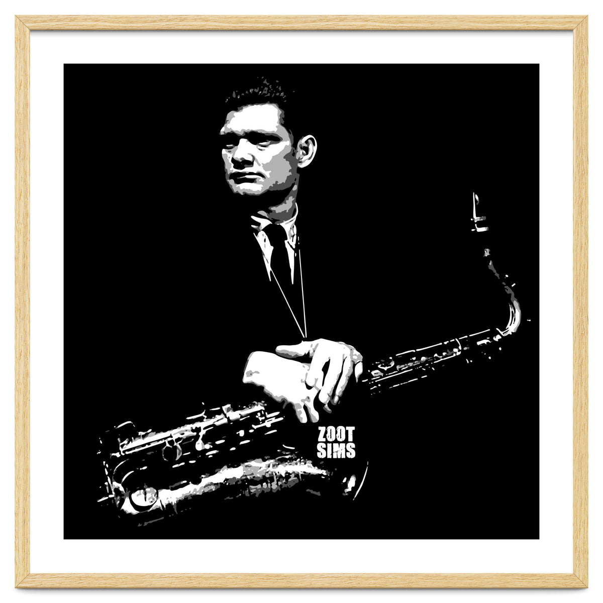 Zoot Sims American Jazz Saxophonist in Grayscale