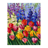 Vibrant Summer Tulip Garden Oil Painting (Print Only) thumbnail