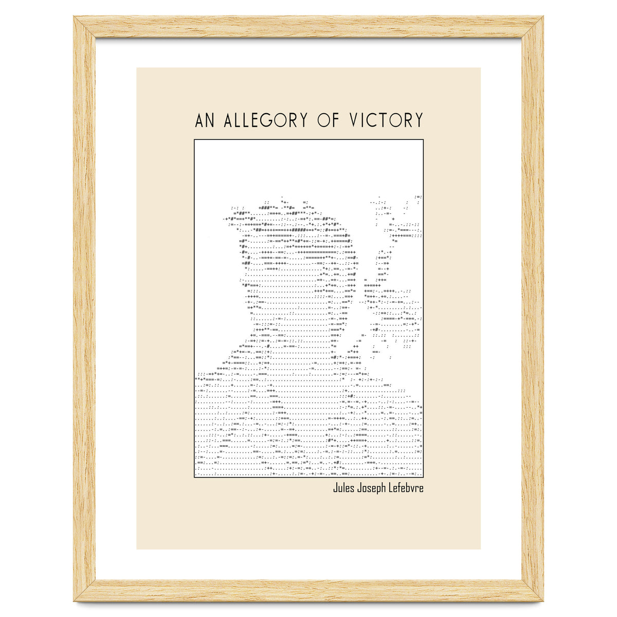 An Allegory Of Victory – Jules Joseph Lefebvre Ascii Art