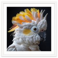 Close Up Of A Cockatoo Parrot With Yellow Crest