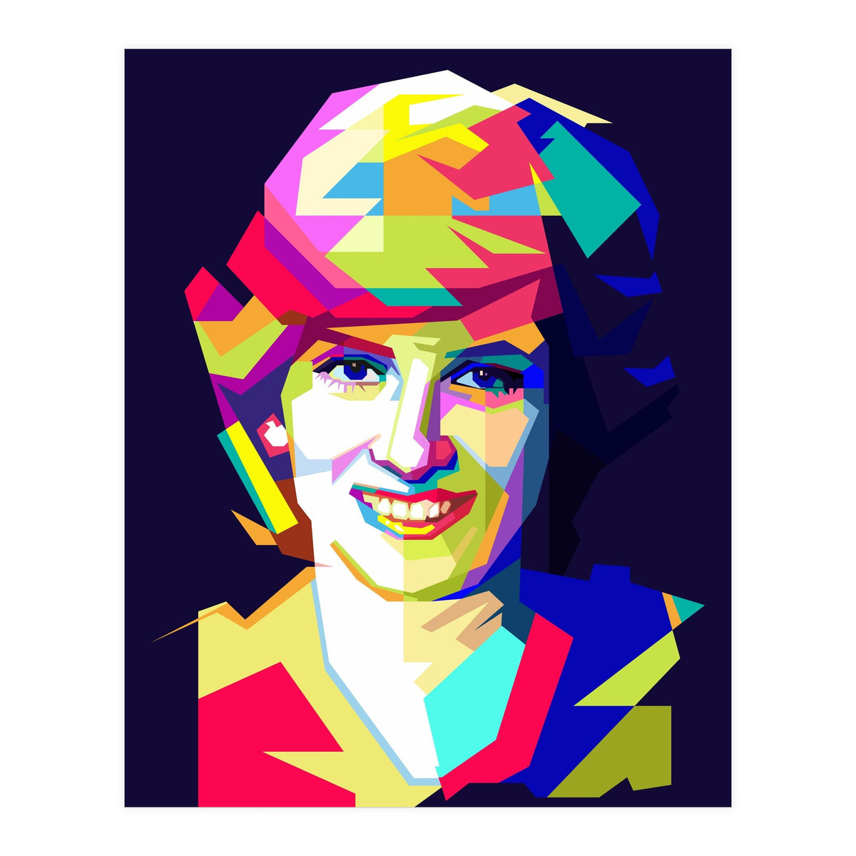 Lady Diana Princes Of Wales Pop Art WPAP (Print Only)
