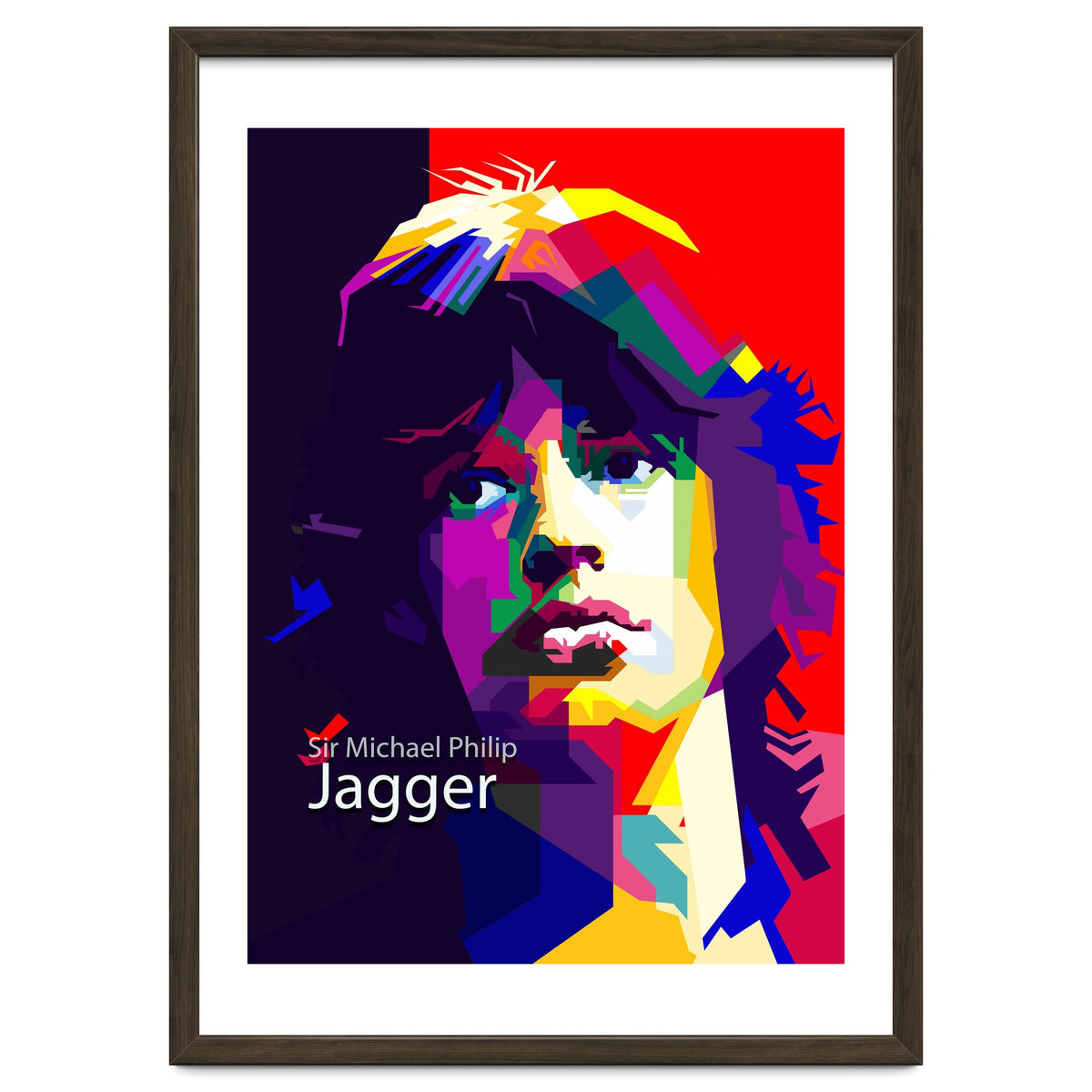 Sir Michael Philip Jagger Pop Art Wpap