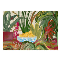 Tropical Table of Lemons still life expressionism oil (Print Only)