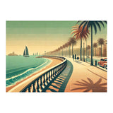 Vintage Coastal Promenade Poster (Print Only) thumbnail