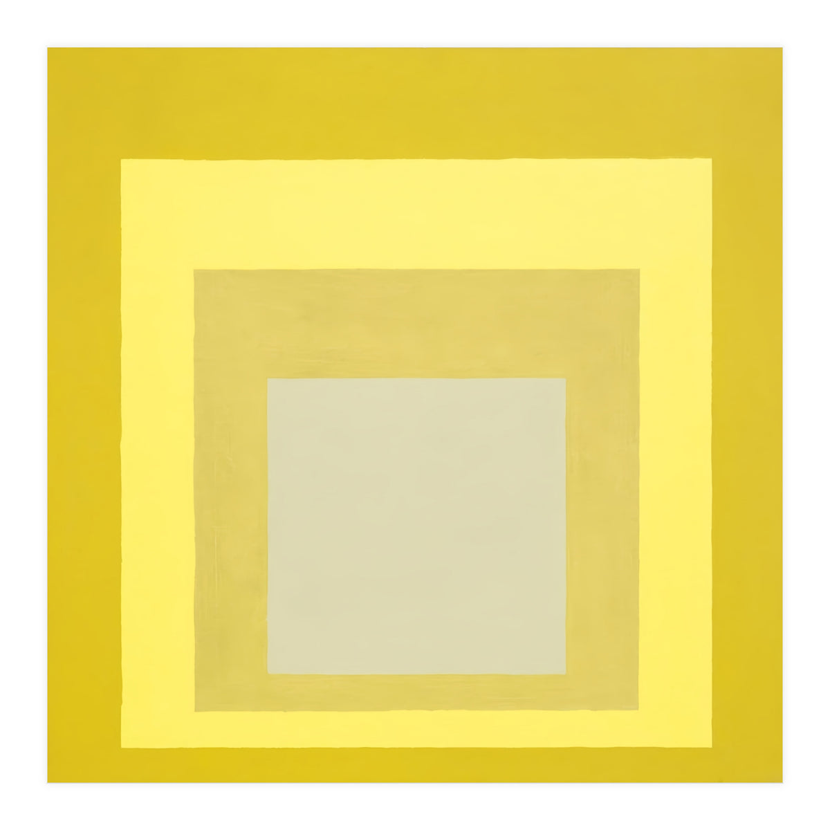 JOSEF ALBERS - HOMAGE TO THE SQUARE YELLOW WHITE (Print Only)