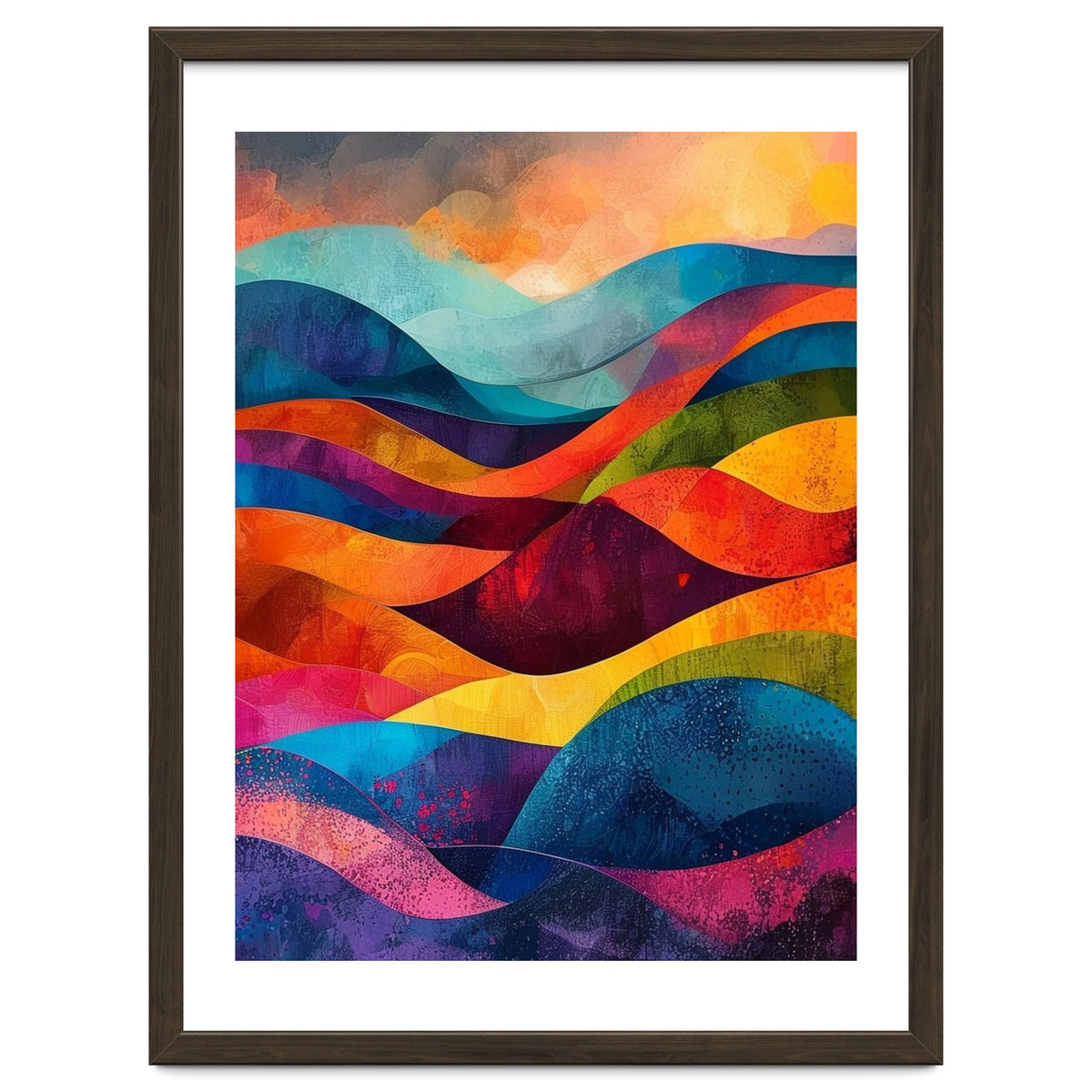 Abstract Rainbow Mountain Landscape