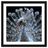 Albino Peacock Displaying White Feathers thumbnail