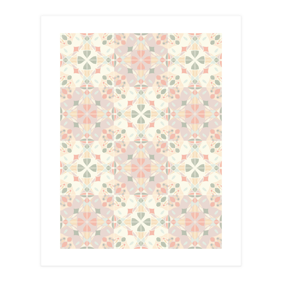 Stained Glass Pastels Tiles (Print Only)