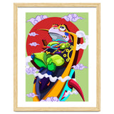 Knight Frog Cartoon Vintage Illustration thumbnail