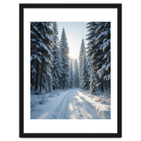 Serene Winter Wonderland Forest Road thumbnail