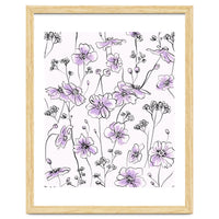 Wild Roses Floral Pattern - Purple