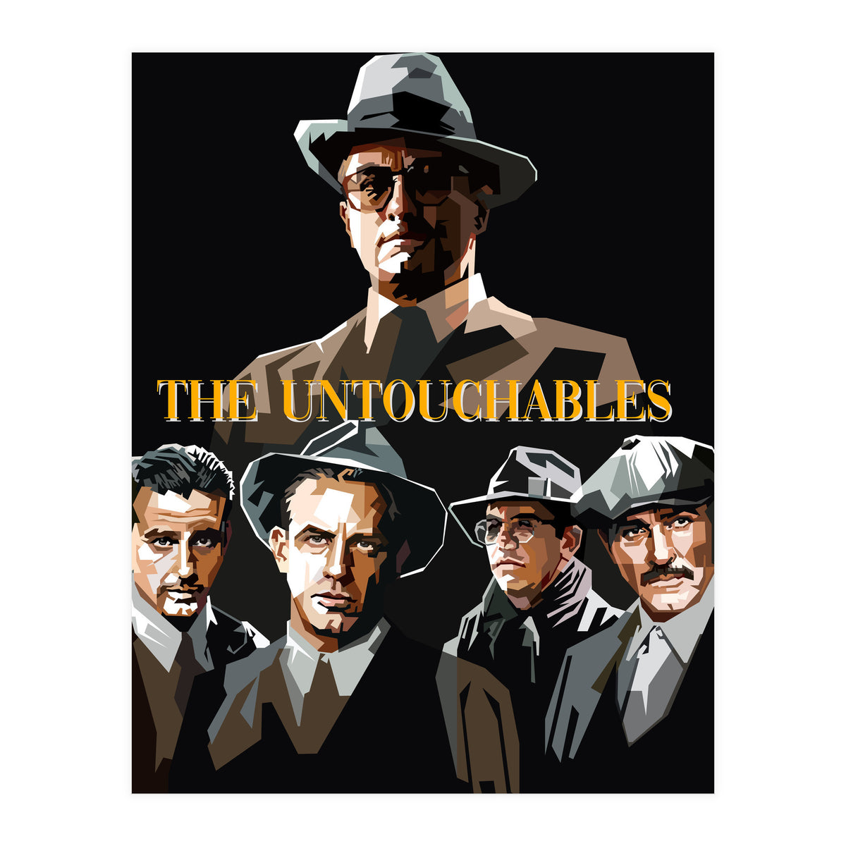 The Untouchables Movies Retro Illustration Trending Now (Print Only)