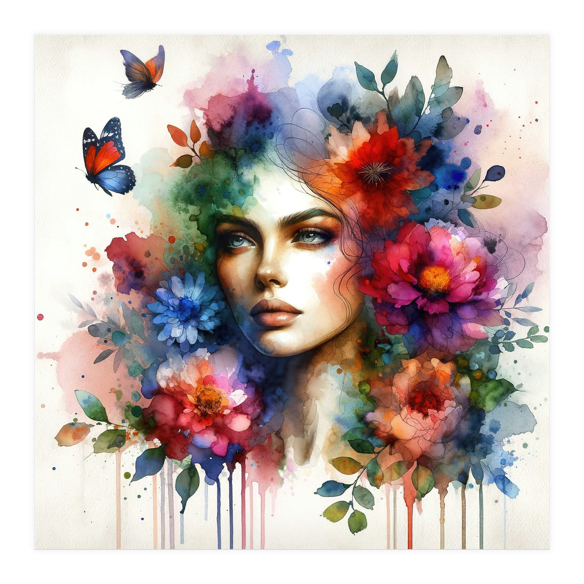 Ethereal Floral Portrait (Print Only)