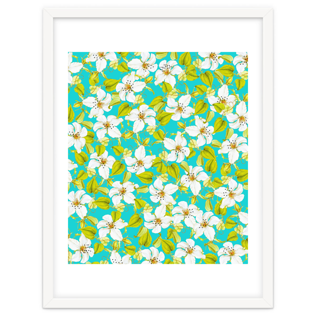 White Floral #society6 #decor #pattern