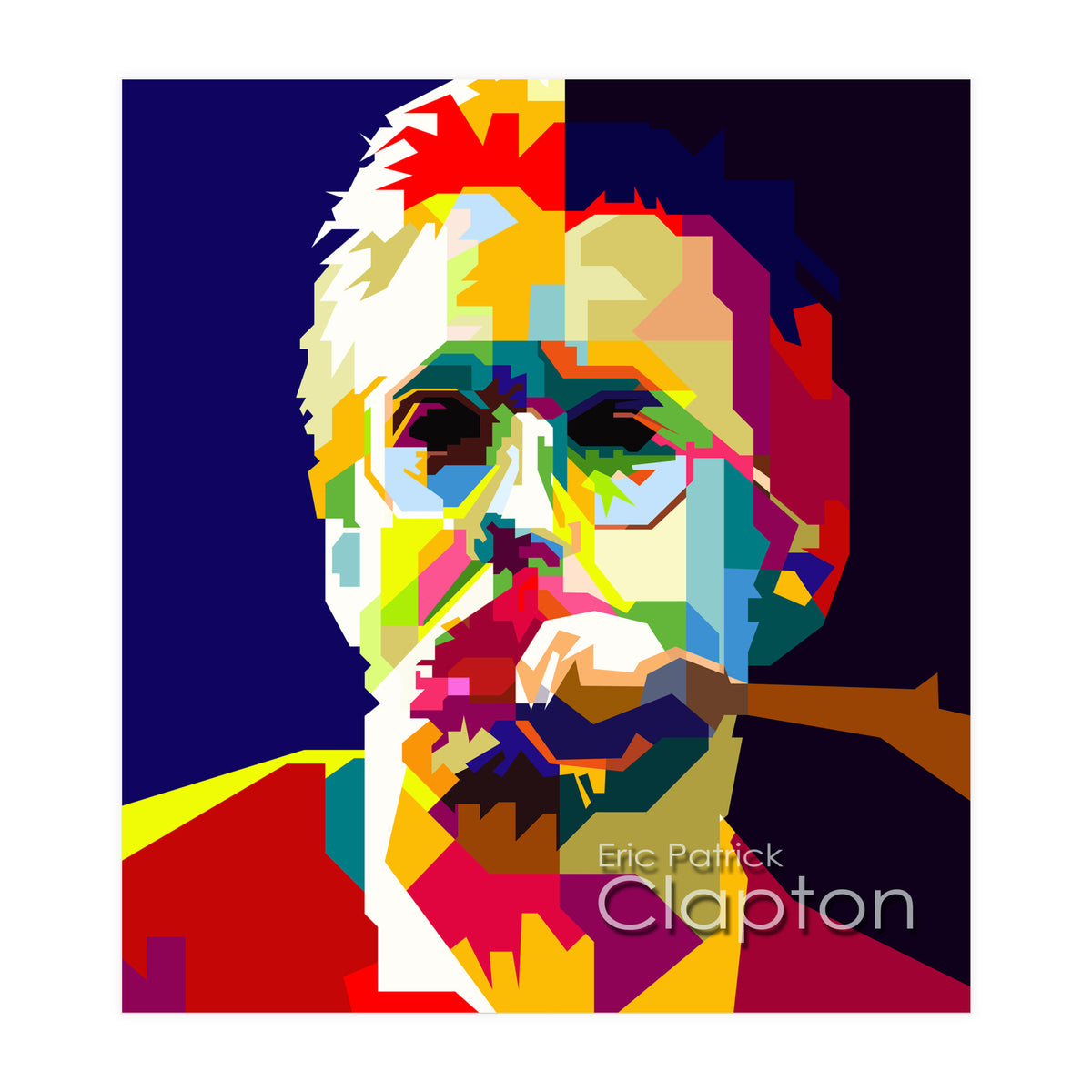 Eric Clapton English Blues Guitarist And Singer Pop Art WPAP (Print Only)